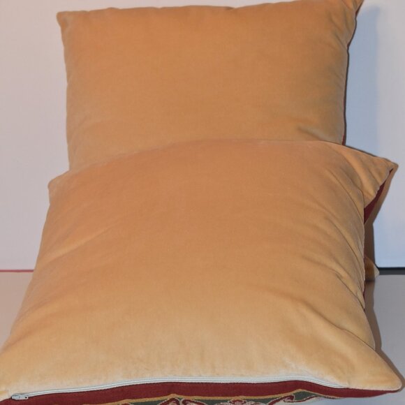 Vintage French-style tapestry cushion cover with a fruit and floral motif - Picture 5 of 6